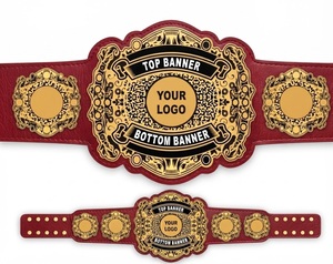 Cinturón de Campeonato de Lucha Libre Personalizado, Placa de Metal Dorada, Logotipo Personalizado, Correa Negra, Cinturón de Título, Cinturón de Campeonato Personalizado - Product Image 2