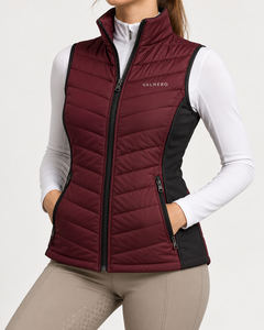 Chaleco Acolchado para Mujer para Protección en Clima Frío, Chaleco de Equitación para Comodidad al Aire Libre, Spandex y Nailon - Product Image 1