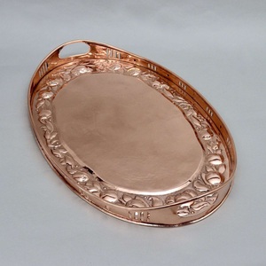 High Quality Copper Serving Tray Eco-Friendly Kitchenware And Restaurants Use <b>Table</b> Copper Serving Tray At Lowest Prices - Product Image 4