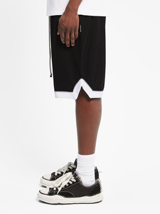 Shorts en coton noir pour hommes, décontractés, pour le sport et le fitness, design respirant, vêtements de sport, fabricant OEM sur mesure - Product Image 3