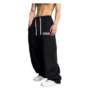 Pantalon de jogging unisexe personnalisé de qualité supérieure pour homme, 100 % coton, coupe ample, effet délavé - Product Image 6