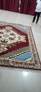 Tapis kazak en laine de Nouvelle-Zélande noué à la main 8x10 pieds – Qualité 3/25, poils de 6 mm - Product Image 2