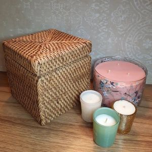 Cesto portaoggetti da bagno in erba marina beige naturale intrecciato per l'organizzazione degli accessori da bagno e doccia - Product Image 5