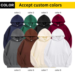 Wholesale 500 Gsm Cotton Hoody Custom Hoodies Pullover Mens Oversized Heavyweight Hoodie - Product Image 2