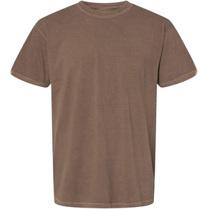 T-shirt pour homme à manches courtes, blanc, 100% coton, col rond, coupe classique, jersey décontracté, couleur unie, manches tricotées - Product Image 2