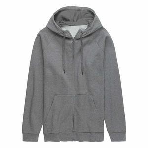 Sudadera con capucha y cremallera con logo personalizado, mezcla de algodón, estilo básico, ropa urbana para hombre, informal, holgada, para invierno, para gimnasio, venta al por mayor, OEM - Product Image 4