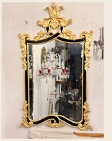 Miroir mural antique en or de luxe, cadre décoratif vintage orné, décoration classique pour la maison, miroir suspendu pour salon, chambre, hôtel