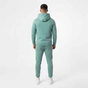 Conjunto Deportivo con Capucha Color Verde Menta para Hombre Hawk Eye, Pantalones Deportivos Casuales Largos con Cierre de Cordón y Bolsillos Laterales - Product Image 2