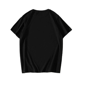 เสื้อยืดพลอยเทียมสำหรับผู้ชายเสื้อยืดสีดำล้วนติดโลโก้แบรนด์ตามสั่งใหม่ - Product Image 5