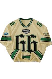 Maillot de sport surdimensionné en maille personnalisé avec col en V et impression de numéro, style streetwear, fournisseur OEM en gros - Product Image 1