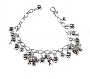 Pulsera Colgante de Plata de Ley 925 con Dijes de Elefante y Delfín, Cadena de Bolas, Joyería Fina, Memoria Jewels, Venta al por Mayor - Product Image 1