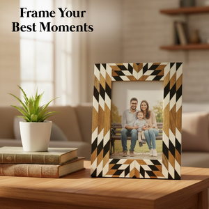 Handmade Wooden Photo <b>Frame</b>, Decorative Geometric Picture <b>Frame</b>, Modern Home Decor, Tabletop & <b>Wall</b> Display <b>Frame</b> for Home Room - Product Image 5