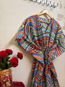 Wholesale Handmade Floral Cotton <b>Kaftan</b> Dress Women <b>Beach</b> Cover up Boho Resort Wear Summer Maxi Dress Daily Plus Size - Product Image 3