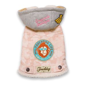 Outlaw <b>Designer</b> Embellished Retro Denim Pet <b>Dog</b> Hooded Jacket Coat Retro Style Pet <b>Clothes</b> with Unique Embellishments - Product Image 2
