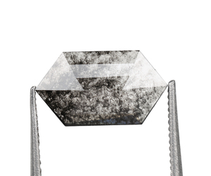 เพชรทรงหกเหลี่ยม OM GEMS น้ำหนัก 1.00 กะรัต เจียระไนแบบเกลือพริกไทย ฝังด้วยเลเซอร์ เพชรเลี้ยงในห้องปฏิบัติการ เพชรเกลือพริกไทยแบบสั่งทำพิเศษ - Product Image 3