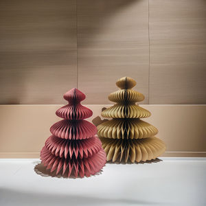 Arbre de Noël en papier pliable multi-tailles, ornement décoratif d'intérieur pratique - Product Image 3