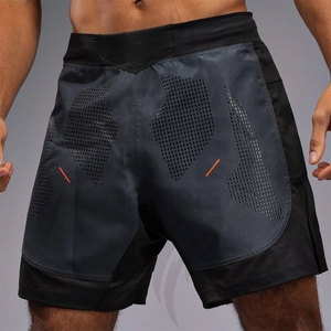 กางเกงมวยไทยสำหรับผู้ใหญ่ MMA สีทึบแห้งเร็วระบายอากาศได้ดีพิมพ์โลโก้ได้ตามต้องการ - Product Image 4