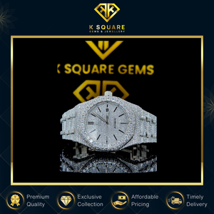 Reloj Unisex de Lujo con Movimiento Automático de Cuarzo Analógico, Acero Inoxidable VVS, Diamante Moissanita, Cristal de Zafiro, Resistente al Agua - Product Image 6