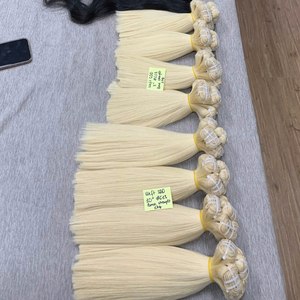 Cabello Humano Virgen Vietnamita de Doble Trama, 100% Cabello Humano, Liso Natural, Color Rubio, Exportación Premium - Product Image 1