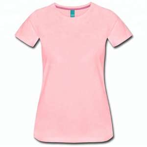 เสื้อยืดผู้หญิงคอกลมแขนสั้น พิมพ์โลโก้แบรนด์ของคุณเองได้ - Product Image 1