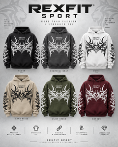 <b>Mens</b> Black Waffle Pullover Hoodie Abstract Chest Sleeve Graphic Oversized Streetwear Sweatshirt Custom OEM Wholesale Apparel <b>Top</b> - Product Image 5