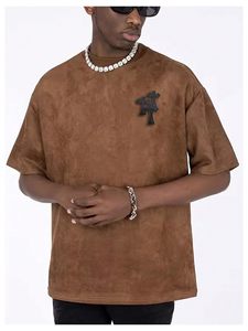 Camiseta estampada para hombre, oversize, de corte holgado, hombros caídos, manga corta, de algodón, estilo casual y streetwear - Product Image 2