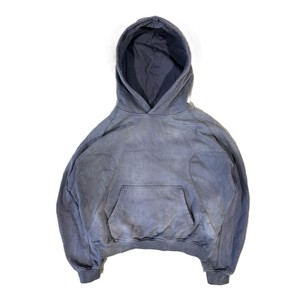 Oversized Cropped Hoodie Men <b>Raglan</b> Sleeve Solid Color French Terry Hooded Sweatshirt Autumn Casual Streetwear <b>Top</b> - Product Image 5