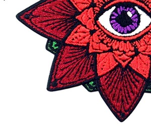 Mejor Proveedor, Nuevo, Parches Personalizados para Sombreros de Fieltro y PVC, Bordados en Rojo, con Diseño de Flor Único - Product Image 5