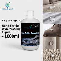EZ Coating LLC Concentrado Textil Nano K-407C Revestimiento Hidrofóbico Líquido Acabado Transparente