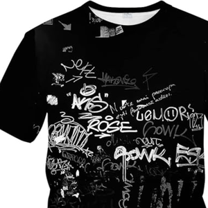 Camiseta Deportiva Ligera Informal con Estampado 3D de Graffiti Hip Hop para Hombre - Product Image 6