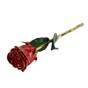 <b>Red</b> Enamel Real Rose Modern Design and Luxury <b>Box</b> Packing 24k Golden Combo Finishing Decor Best for <b>Gift</b> Natural Preserved Rose - Product Image 1