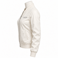 Veste bomber légère jaune tendance pour femmes, fermeture éclair, tissu respirant et chaud, service OEM