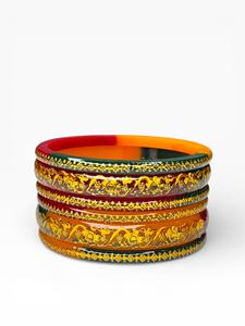 Juego de Brazaletes Acrílicos Clásicos Premium con Borde de Perlas, Chapados en Oro, Modernos, para Bodas, Uso Festivo, Precio al por Mayor - Product Image 2