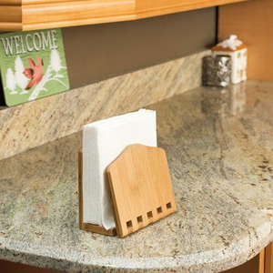 Porte-serviettes rectangulaire en bois avec incrustation en résine, écologique, fait main, durable, pour la maison et la restauration - Product Image 2