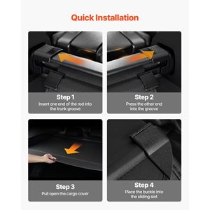 Copertura Retrattile per Bagagliaio in Pelle Premium, Schermo Privacy Anti-Spionaggio, Facile Installazione, Protezione di Sicurezza - Product Image 6