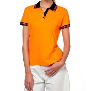 Camiseta de Algodón Elástica en 4 Direcciones de Alta Calidad, a Cuadros, Manga Corta, Transpirable, Antipilling, Casual, Moderna y Clásica para Mujer, Precio al por Mayor - Product Image 3