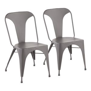 ออสตินชุดเก้าอี้รับประทานอาหารสีเทาด้านสไตล์อินดัสเทรียล 2 ตัว - Product Image 1