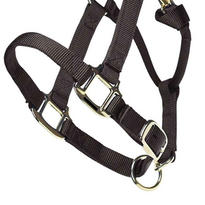 Harnais pour cheval en nylon de qualité supérieure avec détails cousus et boucle carrée en laiton, vente en gros, équipement d'équitation en nylon personnalisé - Product Image 4