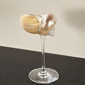 Verre à vin en coquille de conque exotique, fait main, prix bas, verrerie nautique en coquillage, verres à martini - Product Image 4