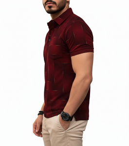 Camisetas Casuales de Manga Corta para Hombre, Color Sólido, con Botones, 100% Algodón Tejido, Venta al Por Mayor, Estampado Digital Personalizado - Product Image 4
