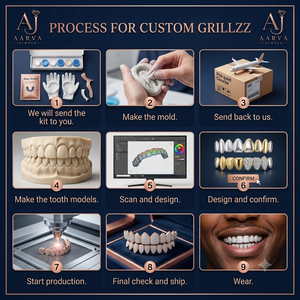 Grillz Dentales Personalizados de Hip Hop con Diamantes Pavé, Joyería Corporal Chapada en Oro Unisex para Fiesta, Boda, Regalo - Product Image 5