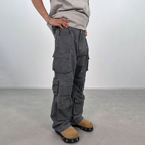 Pantalon cargo tactique droit pour homme, style urbain, 100 % toile de coton, poids moyen, séchage rapide, respirant, avec cordon de serrage - Product Image 6