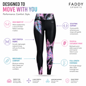 Custom Leaf Print High Waist Women Yoga Leggings Stretch Yoga Pants Gym Fitness <b>Tights</b> Activewear Legging - Product Image 5