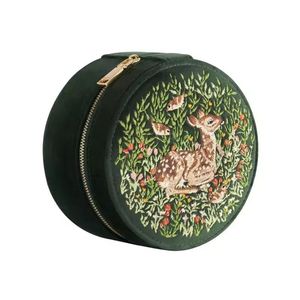 Round Embroidery Storage Box With Animal Pattern Handmade Decorative Craft Organizer <b>Case</b> for <b>Sewing</b> Thread and Accessories - Product Image 2
