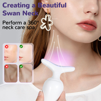 Appareil de massage facial électrique OEM ODM à micro-courant 7 modes, en ABS, pour le cou et le double menton, raffermissant la peau et réduisant les rides