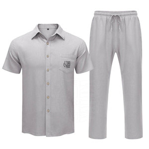 Ensemble Coordonné Homme Été 100% Coton Respirant de Qualité Supérieure, Design Personnalisé, Confortable, Style Streetwear Décontracté, Disponible en Ligne - Product Image 1