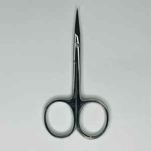 Ciseaux à cuticules extra-affûtés en acier inoxydable poli miroir pour usage professionnel en salon de beauté - Product Image 3