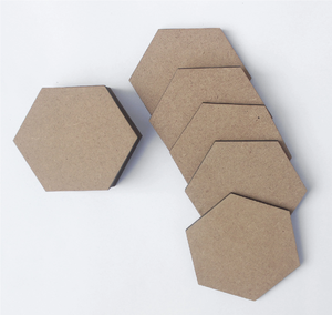 Sous-verres en MDF de 6 mm d'épaisseur, sous-verres hexagonaux en bois, tapis antidérapants, décoration de table, design moderne, sous-verres en MDF - Product Image 6