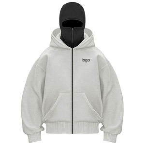 Custom Men <b>Full</b> <b>Zip</b> Hoodie Heavyweight Cotton 100% Premium Quality Oversized Streetwear <b>Sweatshirt</b> New Trendy Style For Unisex - Product Image 2