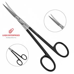 Tijeras de Disección Delicadas Tebbetts, Curvas y Dentadas, SuperCut, Instrumento Quirúrgico de Acero Inoxidable, Herramienta de Corte de Precisión - Product Image 1